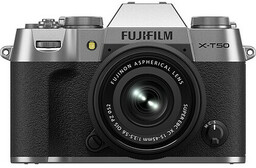 Fujifilm Bezlusterkowiec X-T50 srebrny + Fujinon XC 15-45/3.5-5.6