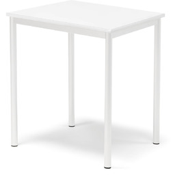 Stół SONITUS, 700x600x760 mm, laminat HPL biały, biały