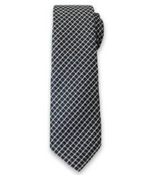 Modny Krawat Męski w Drobną Kratkę - 6cm-