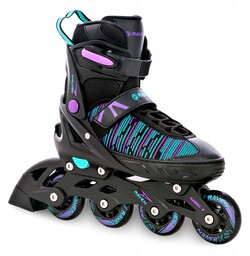 Rolki Regulowane Raven Cande Black/Mint/Violet 38-42 Kauczuk
