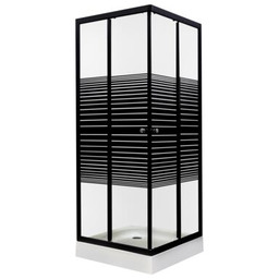 Kabina natryskowa Pico Black 80 z brodzikiem Kerra