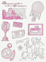 Rayher 58175000 Clear Stamps Vintage podróż w czasie,