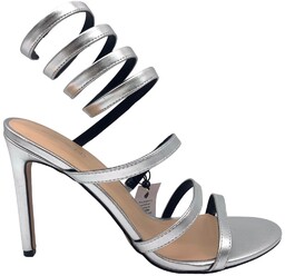 Buty damskie sandały srebrne szpilki Even&Odd wiązane rozmiar