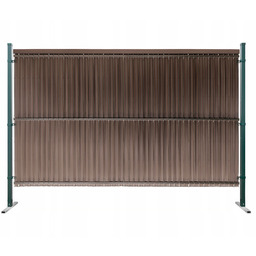 Listwy ogrodzeniowe pionowe wąskie 44-62mm 153x250cm RD01 Jasnobrązowy