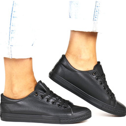 TRAMPKI TENISÓWKI DAMSKIE BUTY SPORTOWE NEWS 1500 CZARNE