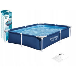 Basen Ogrodowy Stelażowy Prostokątny Bestway 56401 221x150x43 New2026