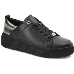 Rieker Czarne Sneakersy Modne Obuwie Damskie