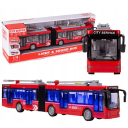 MIEJSKI AUTOBUS PRZEGUBOWY TROLEJBUS OTWIERANE DRZWI DŹWIĘK ŚWIATŁA