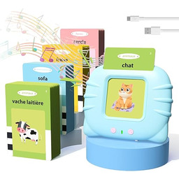 HOMESTEC Dźwiękowe karty edukacyjne dla dzieci 2+ lat,