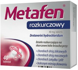Metafen Rozkurczowy 40 mg, 40 tabletek -