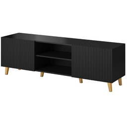 Szafka RTV czarna mat 150 cm Malia