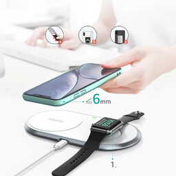 Choetech ładowarka bezprzewodowa Qi 2w1 do smartfonów /