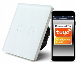Bezprzewodowy włącznik światła WiFi Tuya podwójny