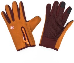 Rękawiczki B-FOREST, softshell, obsługa ekranów, antypoślizgowe, pomarańczowe, L