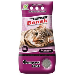 SUPER BENEK Żwirek dla kota Compact Lawenda 10