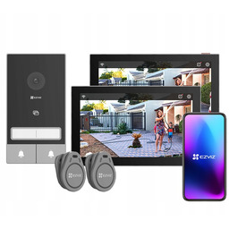 Wideodomofon dwurodzinny Ezviz HP7 2-Family Kit z Podglądem