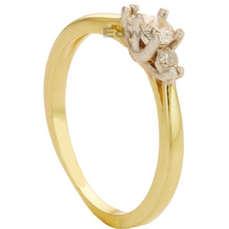 Pierścionek złoty zaręczynowy z cyrkoniami pr.585 roz.13