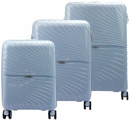 Pierre Cardin trzy walizki zestaw podróżny materiał ABS