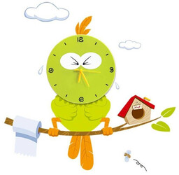 KINKIET DZIECIĘCY BIRD LED CLOCK 0,6W LED ML208
