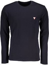 NIEBIESKI T-SHIRT MĘSKI Z DŁUGIM RĘKAWEM GUESS JEANS