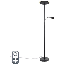 Nowoczesna lampa podłogowa czarna z wbudowanym LED