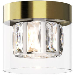 Zumaline Plafon kryształowy glamour Gem C0389-01A-0FD2 antyczny brąz