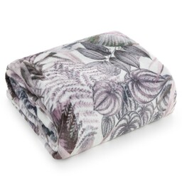 Eurofirany Koc narzuta 150x200 Davos 2 fioletowy szary