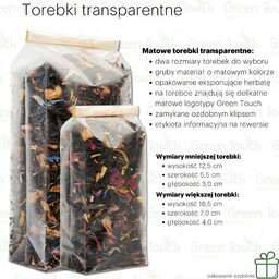 Earl Grey różany (czerwony) (Pakowanie ozdobne, Torebka transparentna