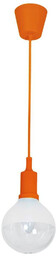 Lampa wisząca pomarańczowy kabel BUBBLE ORANGE + żarówka