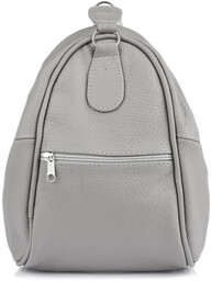Jasnoszary Plecak damski skórzany torebka 2w1 Beltimore 019