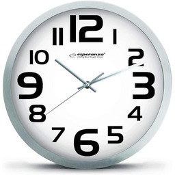 Esperanza Zegar ścienny ehc013w Zurych Biały, Wielobarwny, Unikalny