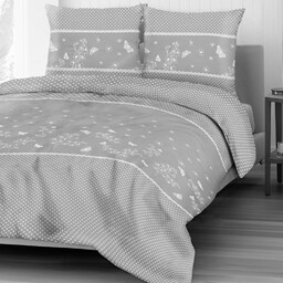 Darymex Pościel bawełniana 160x200 71479/1 szara biała groszki