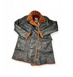 Skórzany płaszcz damski Real Leather 2XL