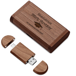 Pendrive drewniany z grawerem 64 GB w magnetycznym