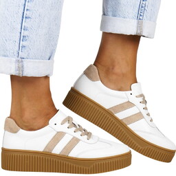 TRAMPKI DAMSKIE ZE SKÓRY PÓŁBUTY SPORTOWE FILIPPO 6776