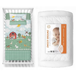 Komplet do łóżeczka 90x120 Kołdra Pościel Traktorek Farma