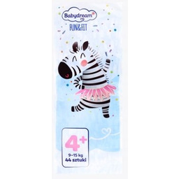 BABYDREAM Fun&Fit Pieluchy, 4+ Maxi Plus, 9-15 kg