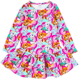 Sukienka 122 Różowa Psi Patrol Sky falbanki Wesele