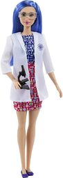 Barbie Naukowiec Lalka (30 cm) z niebieskimi włosami,