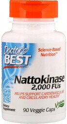 Doctor''s Best, Nattokinaza 2000 FU, Suplement diety, 90