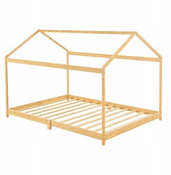 Łóżko Dziecięce domek 70x140 bambusowe Do Pokoju Dziecięcego+