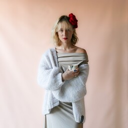 Pakamera 100% MERINO kardigan damski, sweter wełniany