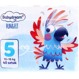 BABYDREAM Fun&Fit Pieluchy, 5 Junior, 10-16 kg 40
