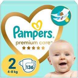 Pampers Premium Care, pieluchy jednorazowe, rozmiar 2, 136