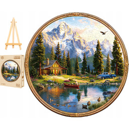 Puzzle Drewniane Duże 265 Elementów W Drewnianym Pudełku