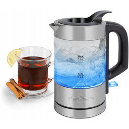 Czajnik Elektryczny Szklany 0.5L Szybki Oszczędny