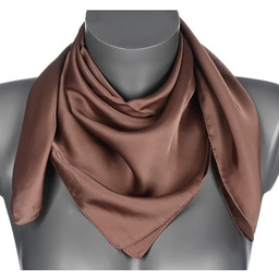Chusta damska apaszka SATYNOWA gawroszka wielofunkcyjna brązowa