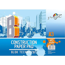 S''COOL Blok techniczny A3 160 g/m 10 arkuszy