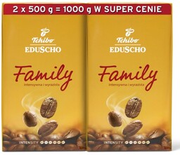 Tchibo Eduscho Family 2x500g DUOPAK kawa mielona vacum