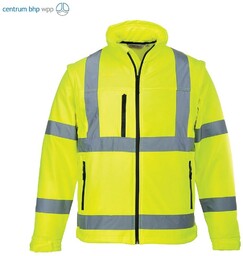 S428 Softshell Ostrzegawczy (3L), kurtka wodoodporna - żółty